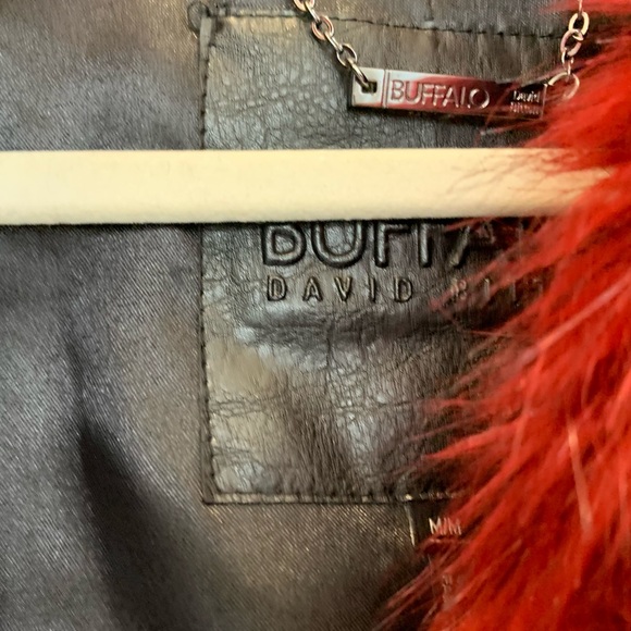 NWOT BUFFALO BY DAVID BITTON WOMEN’S MERLOT/DARK RED FUR DOWN PUFFER VEST SZM - Picture 8 of 10